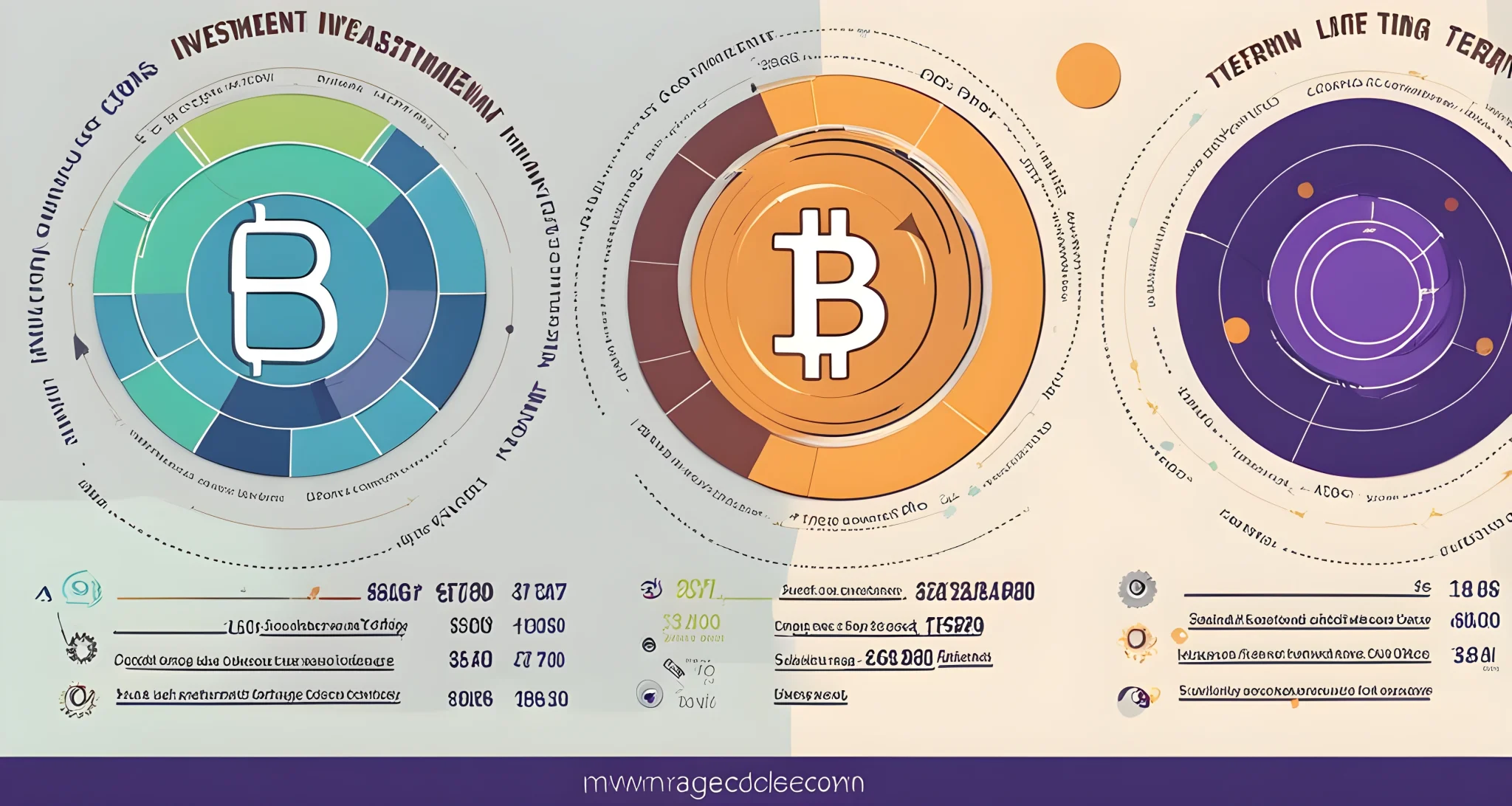 The image shows a chart comparing the long-term and short-term investment potential of various altcoins.