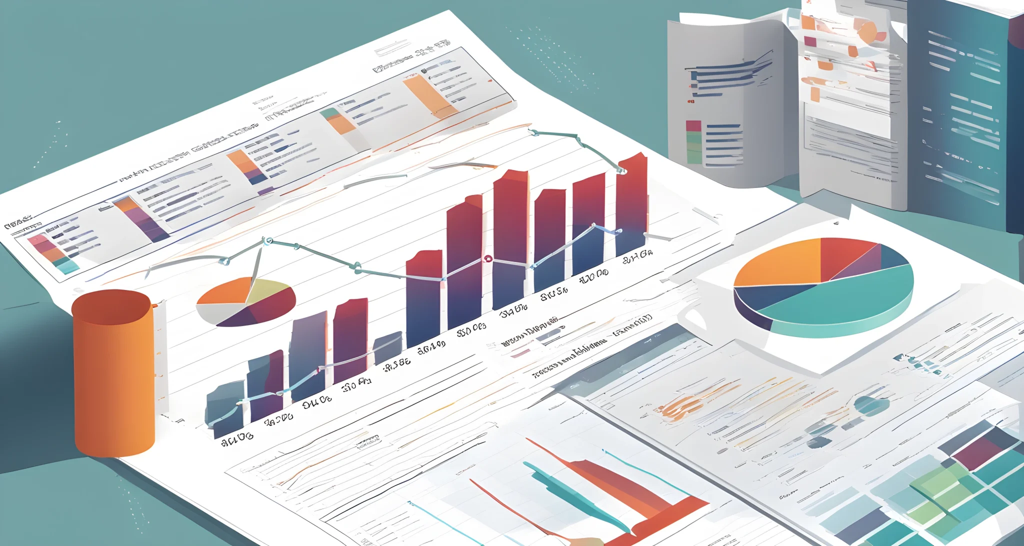 The image shows a digital trend graph and regulatory documents.