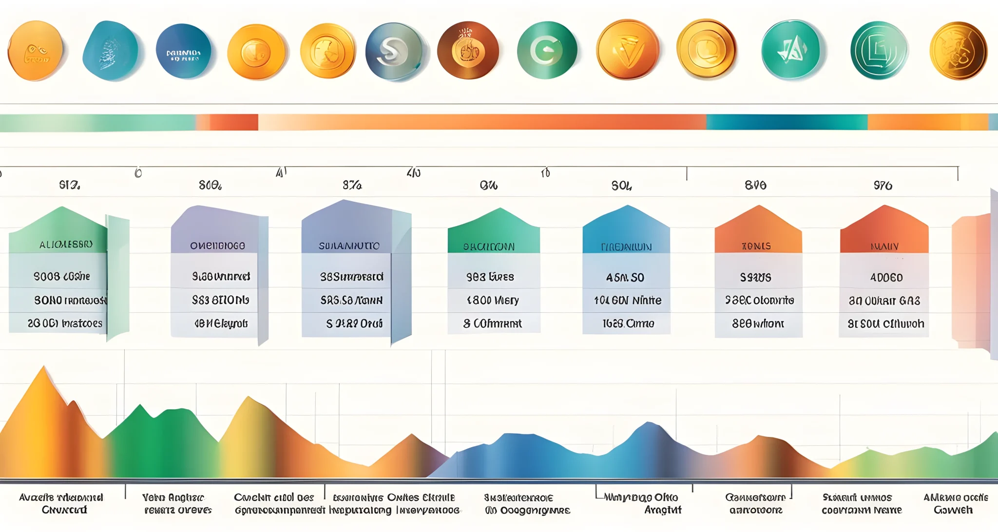 The image shows a graph of various altcoins with their corresponding growth potential and investment strategies.