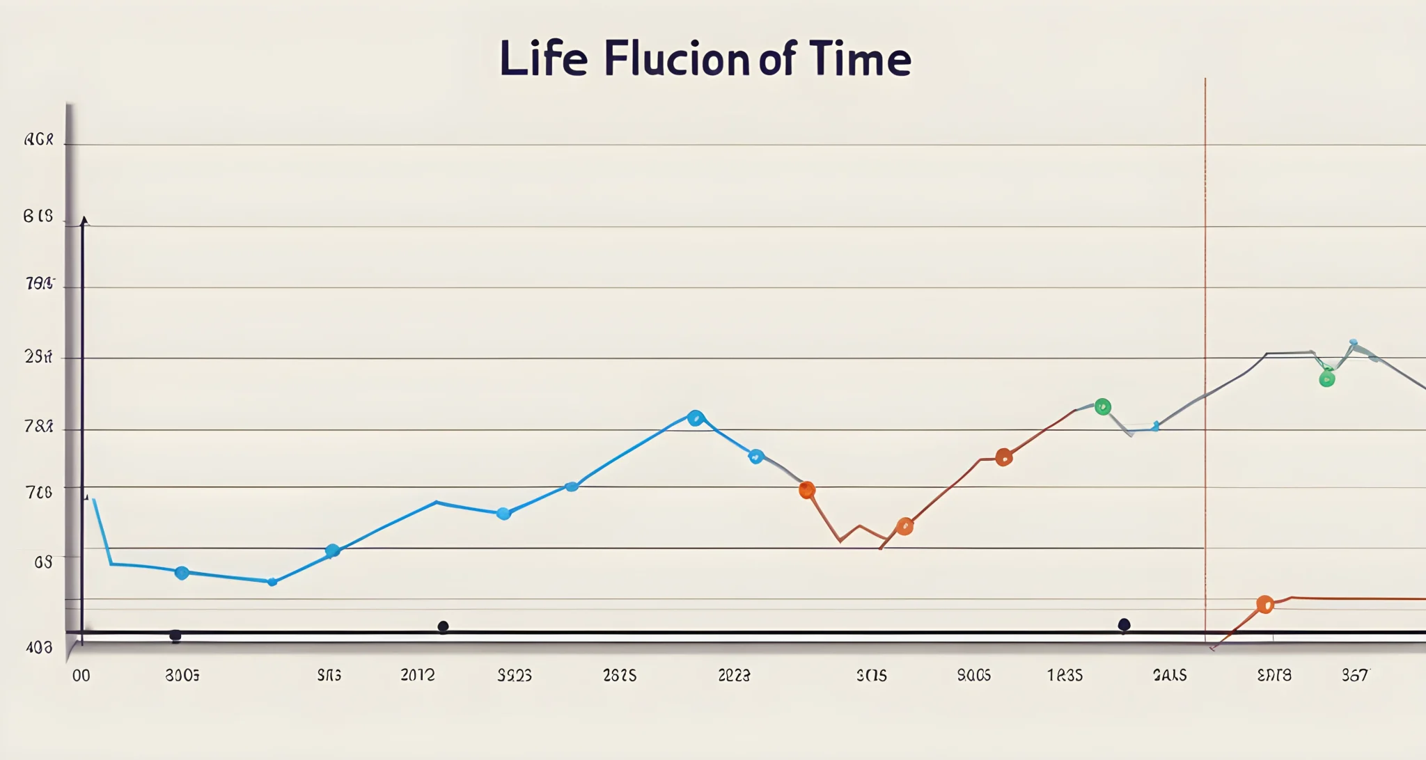 The image shows a line graph depicting the fluctuating value of various altcoins over time.