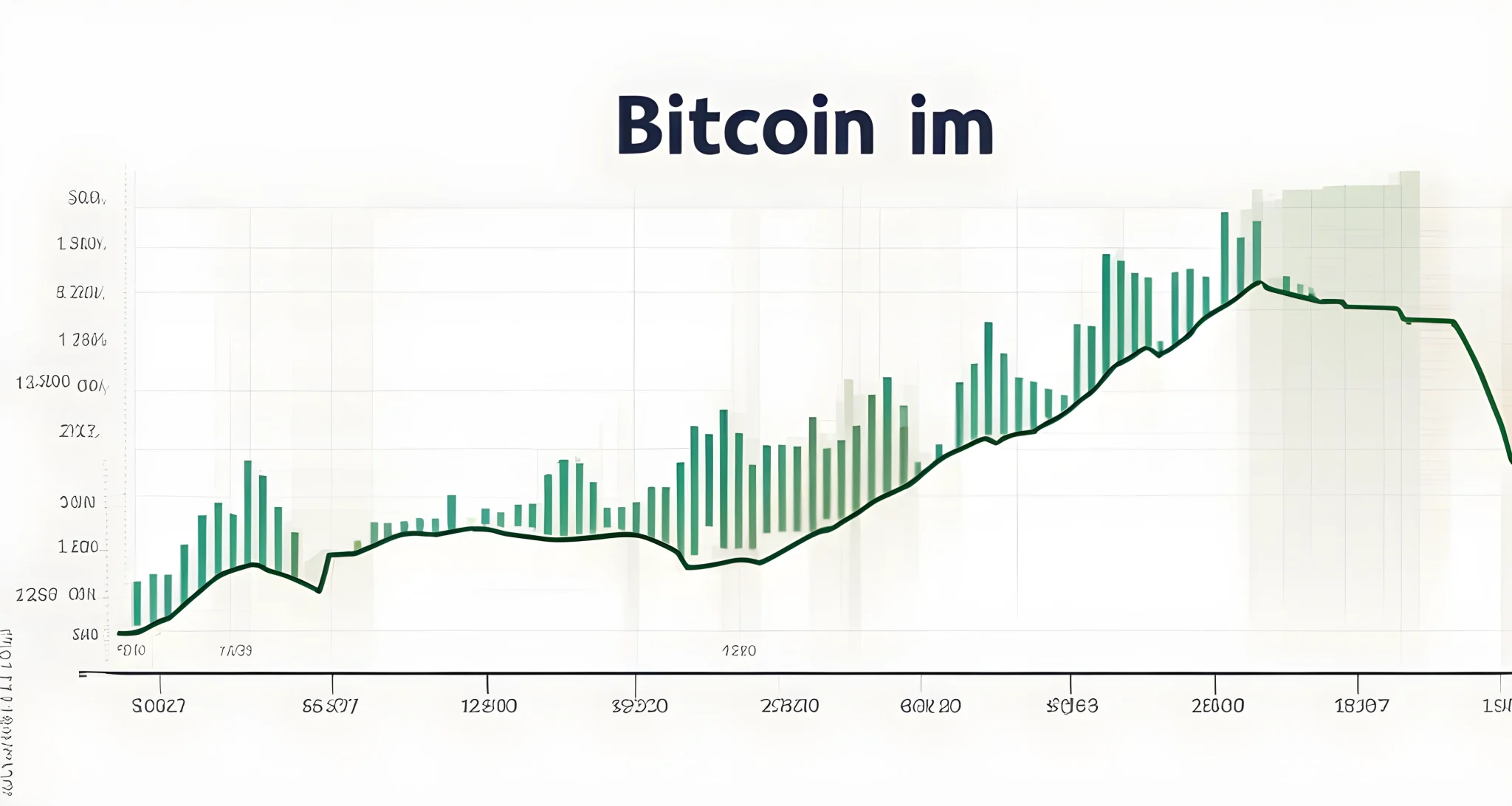 The image shows a line graph displaying the price movement of Bitcoin over time.