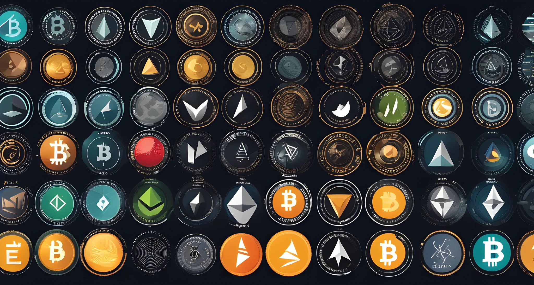 The image shows a variety of different altcoins displayed on a chart, representing the potential for high growth in the cryptocurrency market.